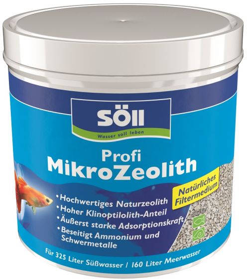 Soll MikroZeolith Naturalny materiał filtracyjny •	Usuwa amon i metale ciężkie do akwarium